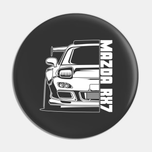 Mazda RX7 White Print Pin