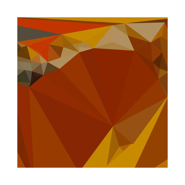 Paprika Orange Red Abstract Low Polygon Background by retrovectors