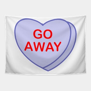 Conversation Heart: Go Away Tapestry