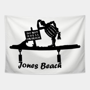 Jones Beach Art Deco Sign - Do Not Dress On Beach Tapestry