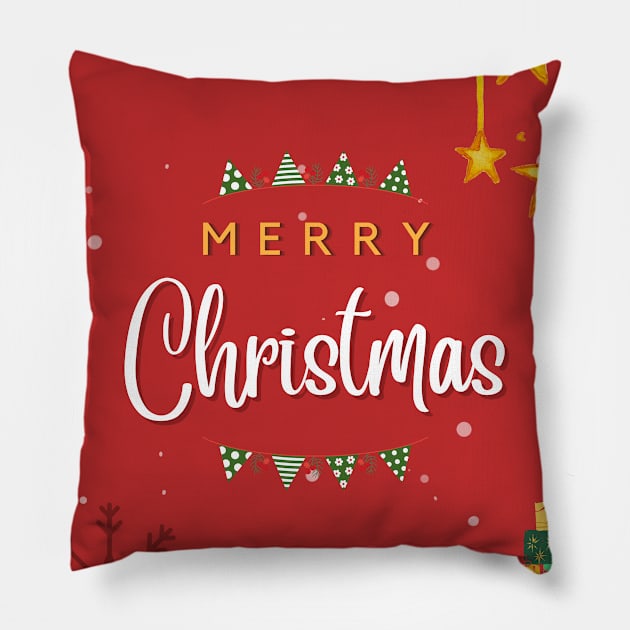 Merry Christmas - Red Christmas 🎄 Pillow by Pop Cult Store