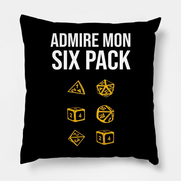 Admire Mon sixpack RPG D20 Dice Role Pen&Paper Pillow by Schimmi