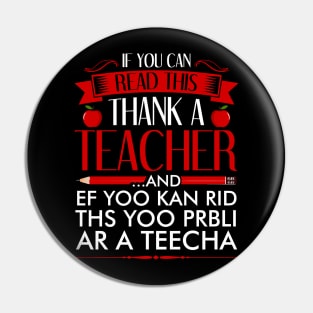 Funny & Cute Teacher Appreciation Gift Pin