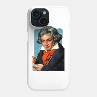 German Composer Ludwig van Beethoven illustration Phone Case