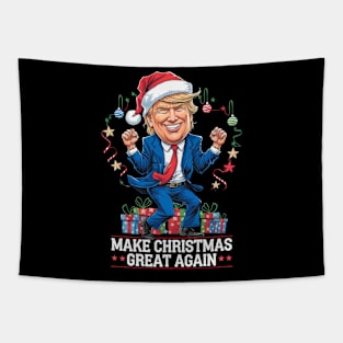 TRUMP DANCE MAKE CHRISTMAS GREAT AGAIN Tapestry