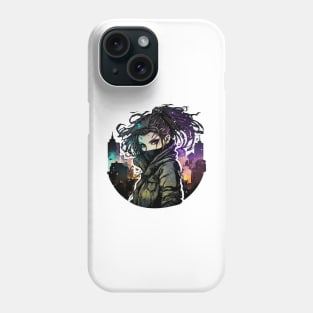 Cyber Punk Girl in Nightcity Phone Case