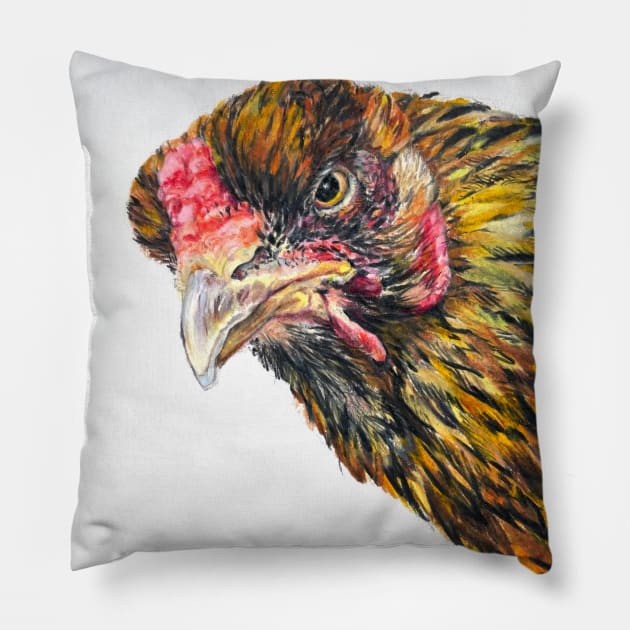 Inez the Brahma Chicken Pillow by jenesaiscluck