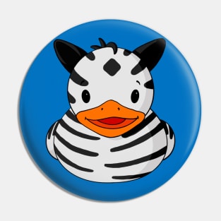 Zebra Rubber Duck Pin