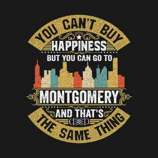 Montgomery City Alabama State USA Flag Native American T-Shirt