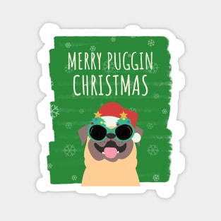 Pug Christmas Magnet