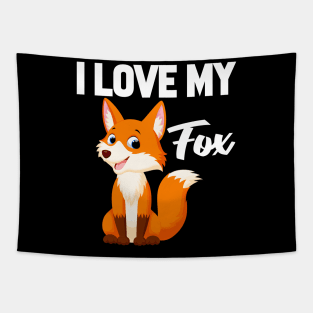 I Love My Fox Tapestry