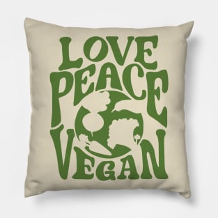 Love Peace Vegan Vegetarian Vegan Healthy Lifestyle | Save The Planet Pillow