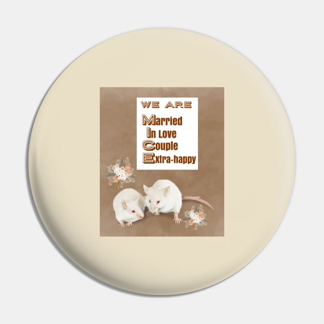 We Are Mice: Married-In Love-Couple-Extra-happy: Cute Mice Wedding Couple Pin by S.O.N. - Special Optimistic Notes 