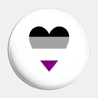 Aromantic/Asexual {Ace} of Hearts Pin