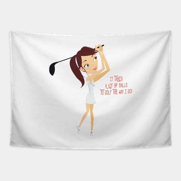 STYLISH GOLFER Tapestry by xposedbydesign