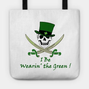 Fun Pirate St Patrick's Day Tee Tote