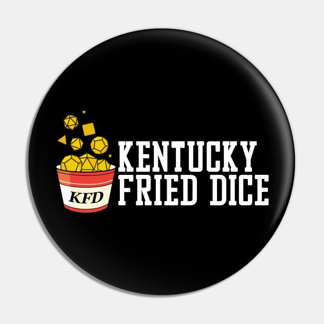 KFD Bucket with White Text Pin by KYFriedDice