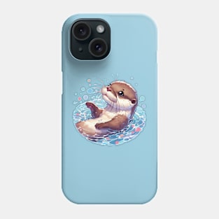 Kawaii Anime Otter Take Bubble Bath Phone Case