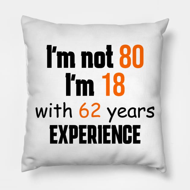 80th birthday Pillow by Circle Project