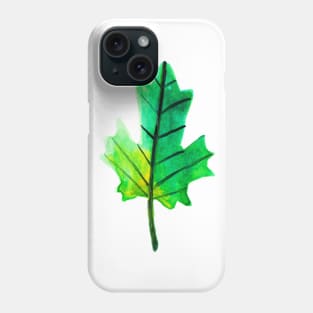 Watercolor Green-Yellow Leaf Phone Case