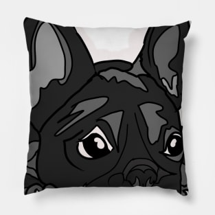 black lazy bulldog lying down Pillow