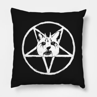 Black Metal Cat Pillow