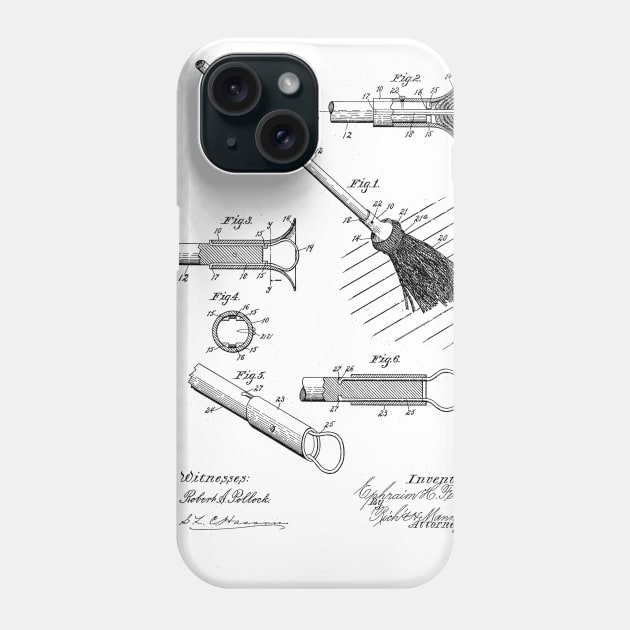 Mop Design Vintage Patent Hand Drawing Phone Case by TheYoungDesigns