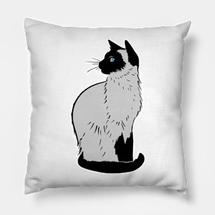 Cute Siamese Cat Pillow