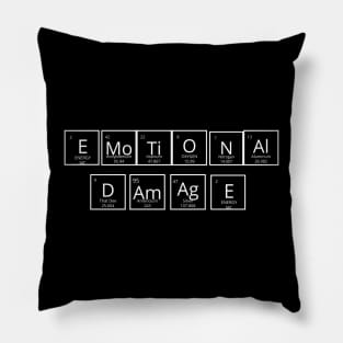 EMOTIONAL DAMAGE PERIODIC TABLE DESIGN Pillow