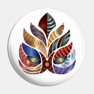 Theatre King Mask Design Pin