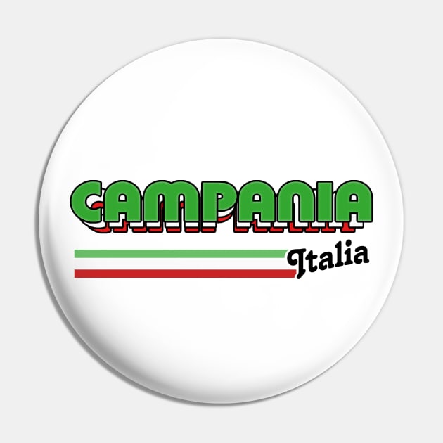 Campania, Italia // Retro Italian Region Design Pin by DankFutura