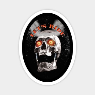 Blown Top Skull Ride Magnet