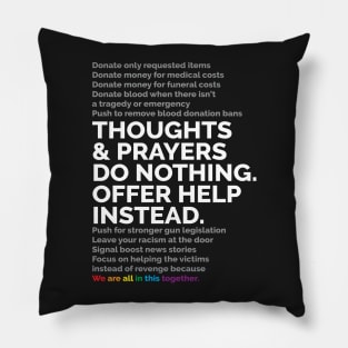 Thoughts And Prayers Pillow