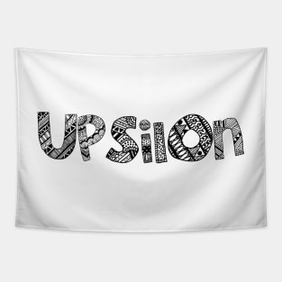 Upsilon Letter Doodle Pattern Tapestry