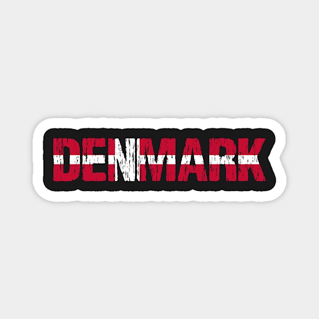 Denmark Flag Distressed Magnet by Nirvanibex