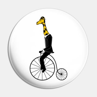 Penny-farthing Giraffe Pin