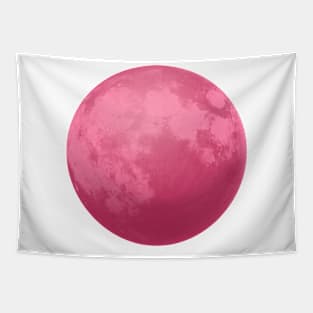 Pink full moon Tapestry