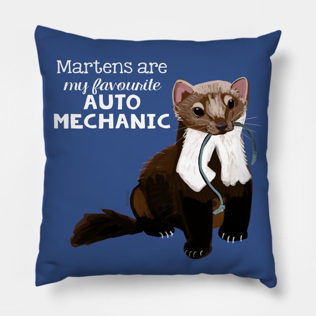 My favourite auto mechanic Pillow by belettelepink