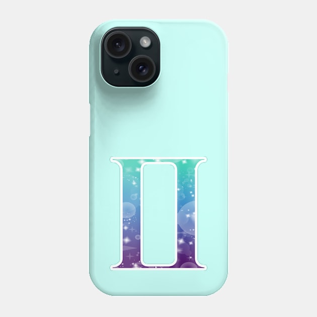 Gemini Zodiac Symbol in Magical Mermaid Colors Phone Case by bumblefuzzies