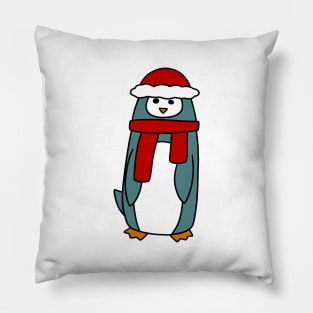 Tall Winter Penguin Pillow