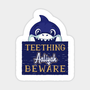 Aaliyah - Funny Kids Shark - Personalized Gift Idea - Bambini Magnet