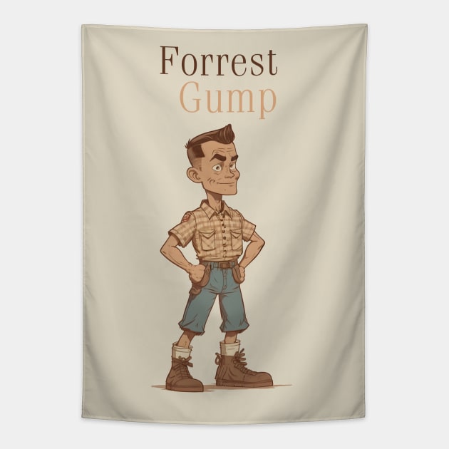 Forrest Gump - Fan Art Tapestry by Buff Geeks Art