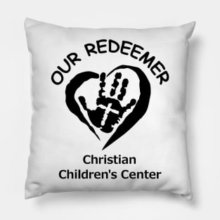 Our Redeemer Christian Children's Center (Black Logo) Pillow