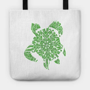 Green Mandala Turtle Tote