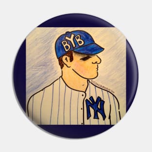 Robert Casey Illustration- Bleeding Yankee Blue Pin