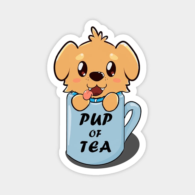 Pup of tea Magnet by AshStore