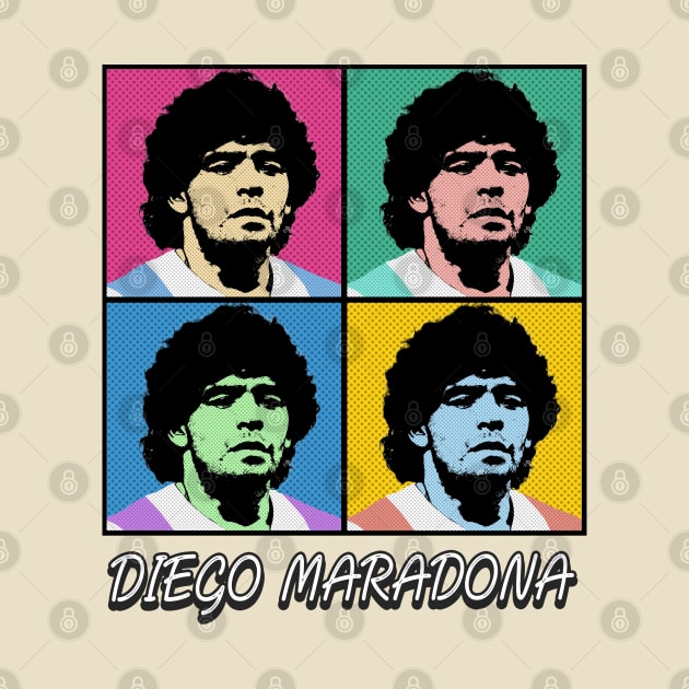 Diego Maradona 80s Pop Art Style by ArtGaul