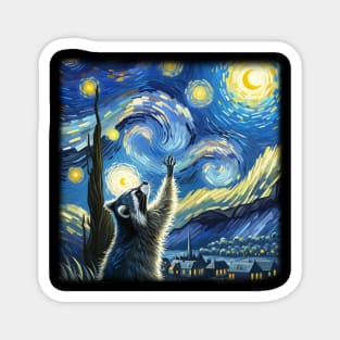 Whimsy in Orbit Raccoon UFO T-Shirts for a Cosmic Touch Magnet