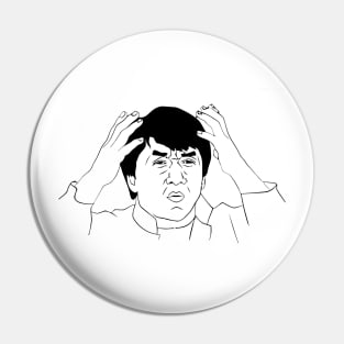 Jackie Chan Face Meme Pin