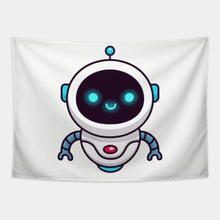 Cute Robot Cartoon Tapestry